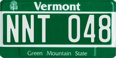 VT license plate NNT048
