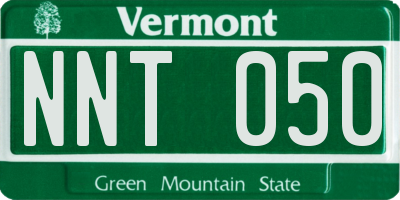 VT license plate NNT050