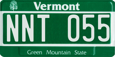 VT license plate NNT055