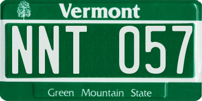 VT license plate NNT057