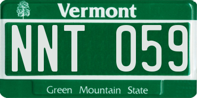 VT license plate NNT059