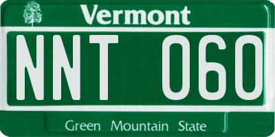 VT license plate NNT060