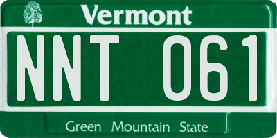 VT license plate NNT061