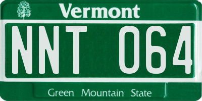 VT license plate NNT064