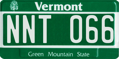 VT license plate NNT066