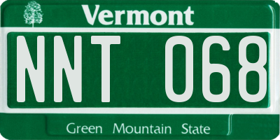 VT license plate NNT068