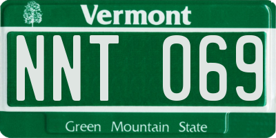 VT license plate NNT069