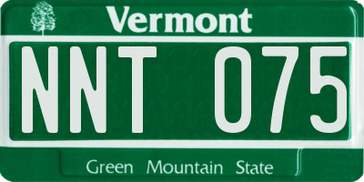 VT license plate NNT075