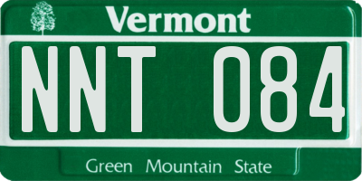 VT license plate NNT084