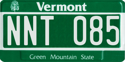 VT license plate NNT085