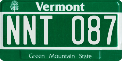 VT license plate NNT087