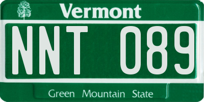 VT license plate NNT089
