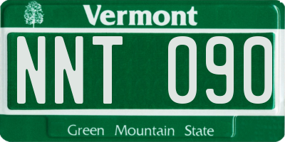 VT license plate NNT090