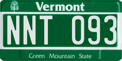 VT license plate NNT093
