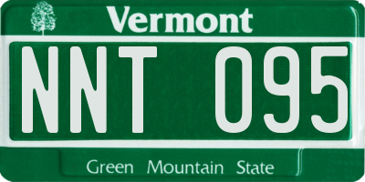 VT license plate NNT095