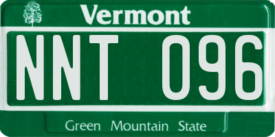 VT license plate NNT096
