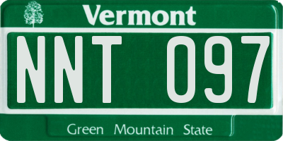 VT license plate NNT097