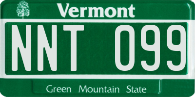 VT license plate NNT099