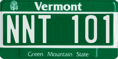 VT license plate NNT101