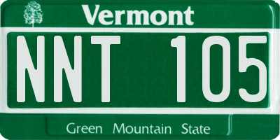 VT license plate NNT105
