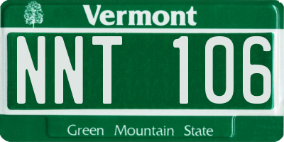 VT license plate NNT106