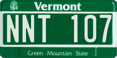 VT license plate NNT107