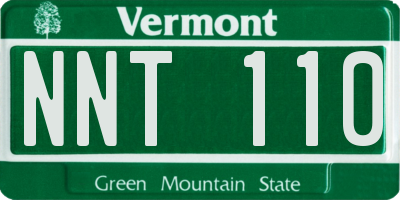 VT license plate NNT110