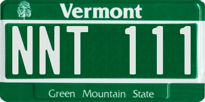 VT license plate NNT111