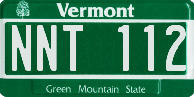 VT license plate NNT112