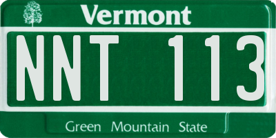 VT license plate NNT113
