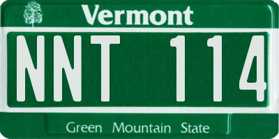 VT license plate NNT114