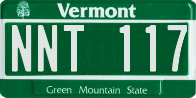 VT license plate NNT117