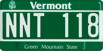 VT license plate NNT118