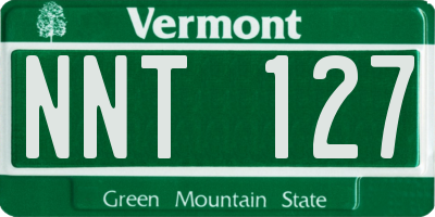 VT license plate NNT127