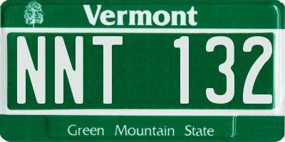 VT license plate NNT132