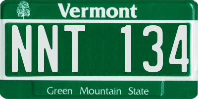 VT license plate NNT134
