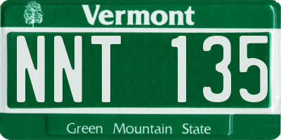 VT license plate NNT135