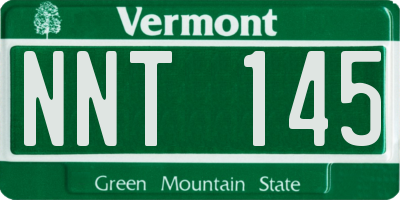VT license plate NNT145