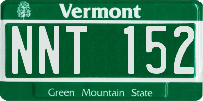VT license plate NNT152