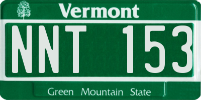 VT license plate NNT153