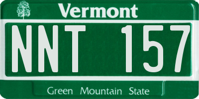 VT license plate NNT157