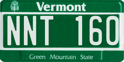 VT license plate NNT160