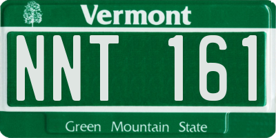 VT license plate NNT161