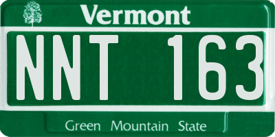 VT license plate NNT163