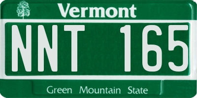 VT license plate NNT165