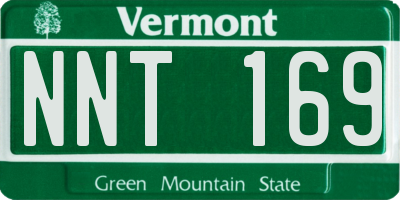 VT license plate NNT169