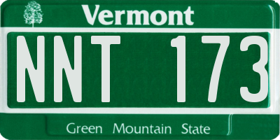 VT license plate NNT173