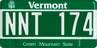 VT license plate NNT174