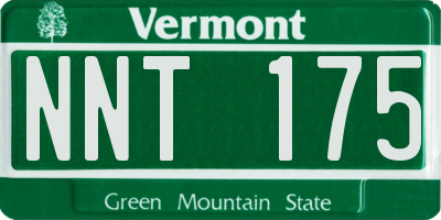 VT license plate NNT175