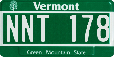 VT license plate NNT178